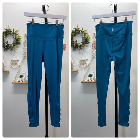 Free People Movement Teal Leggings - Picture 1 of 7